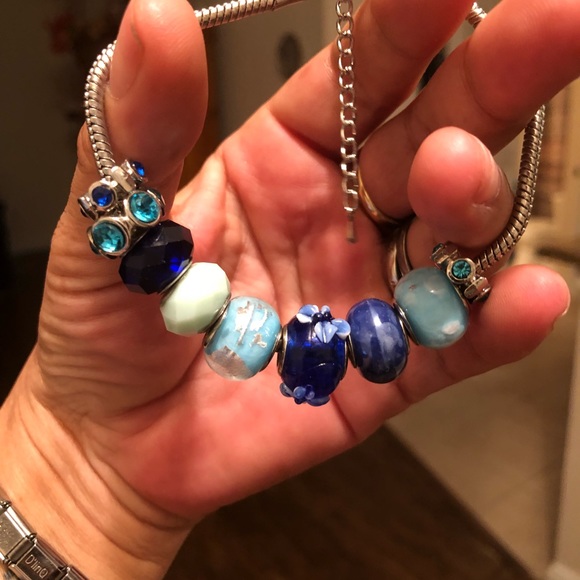 homemade Jewelry - 🦋Beaded Rhines&Charm bracelet s-xl Adj🦋